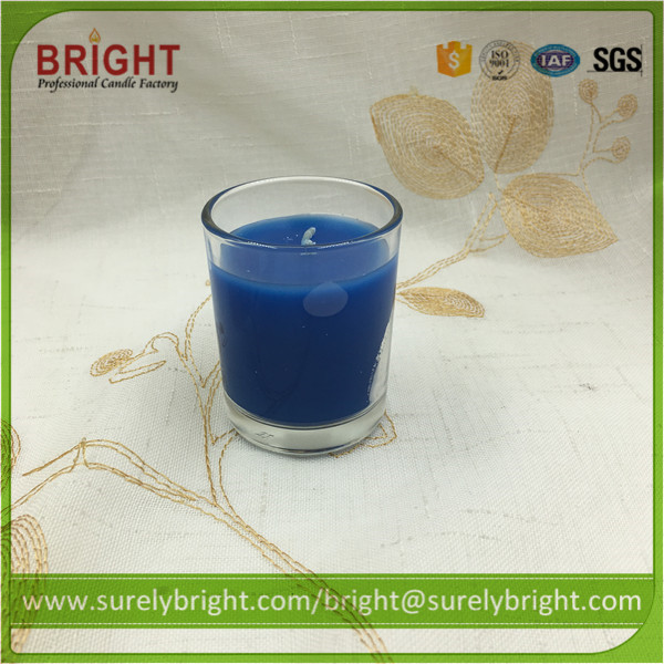 Ocean Aroma Blue Colored Glass Jar Candles Wholesale