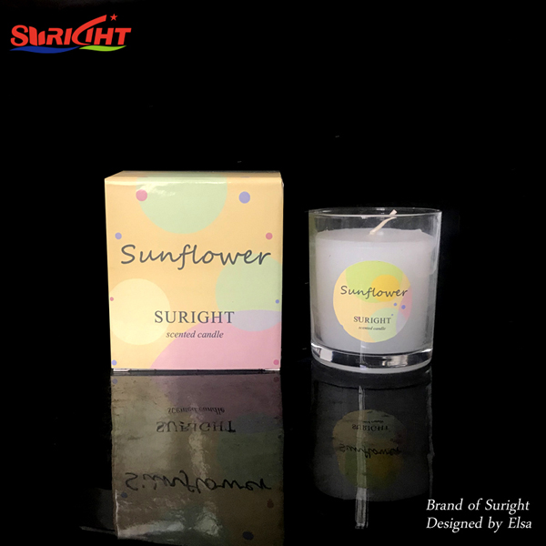 Sunflower Scented Candle Color Box Packaging Hot Sale