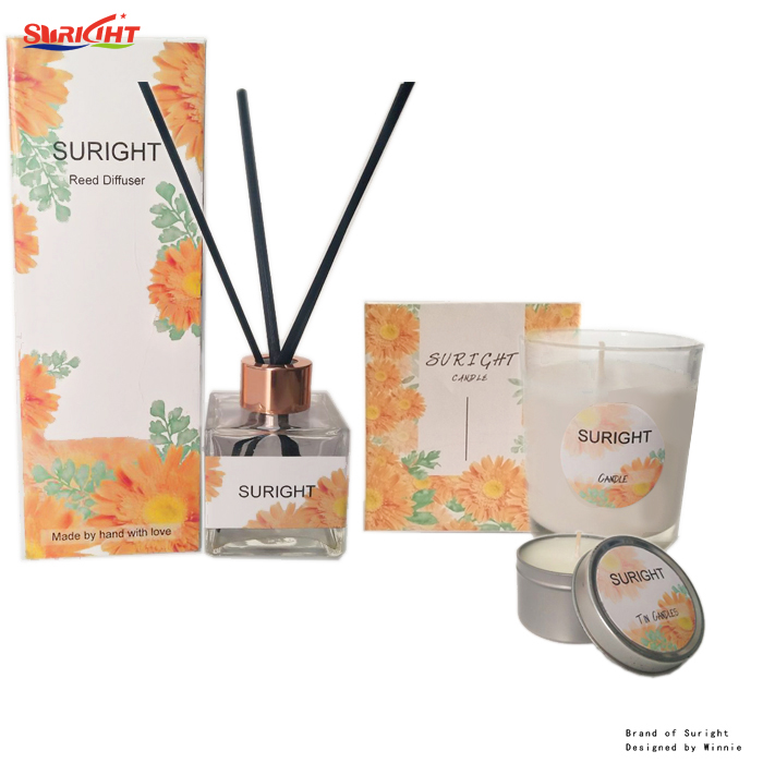 Specialty & Decorative Lighting scented candle and Aromatherapy essential oil reed diffuser set