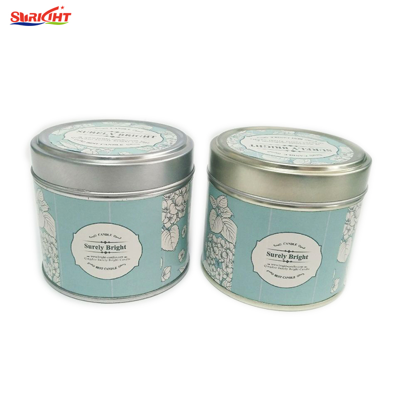 SURIGHT Hot Sell scented in tin candles Metal cans candle