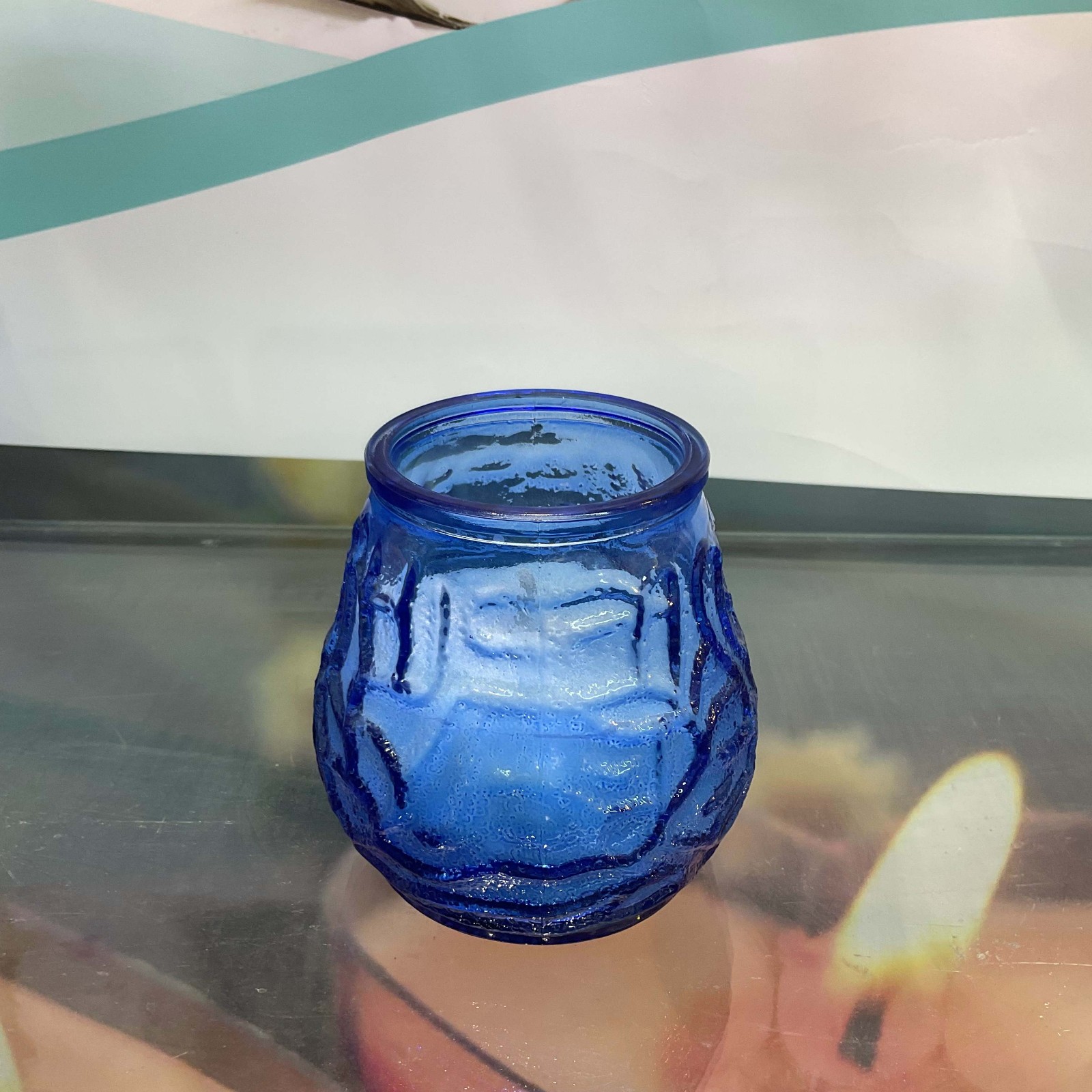 Night Light Colored Glass Candle Scented