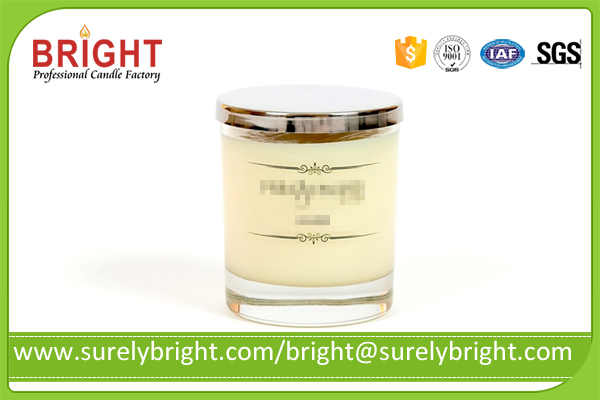 Luxury Customized Muslim Glass Scented Candles with Metal Lid