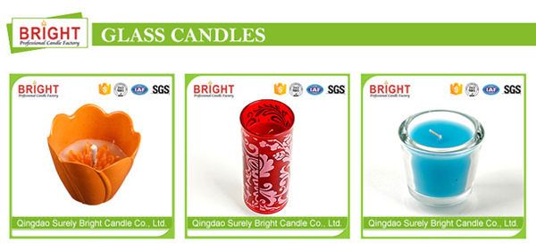 Red Color Flower Scented Pillar Candles 3x3