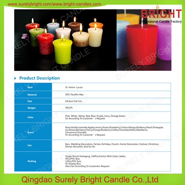 Small Scented Glass Votive Candles Wholesale
