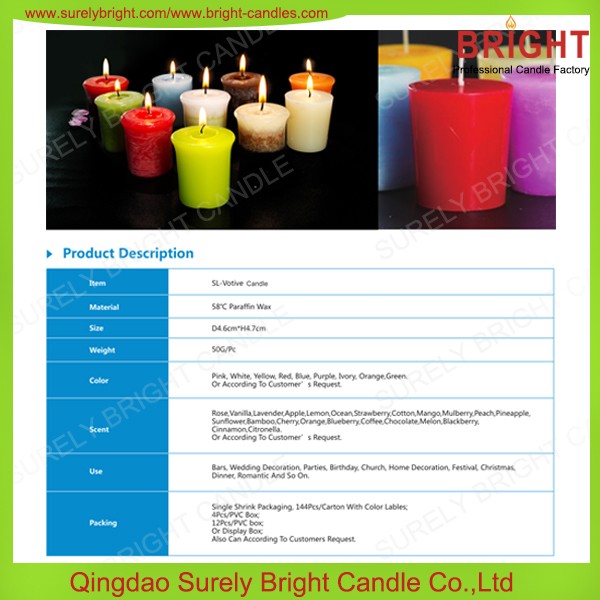 Small Scented Glass Votive Candles Wholesale