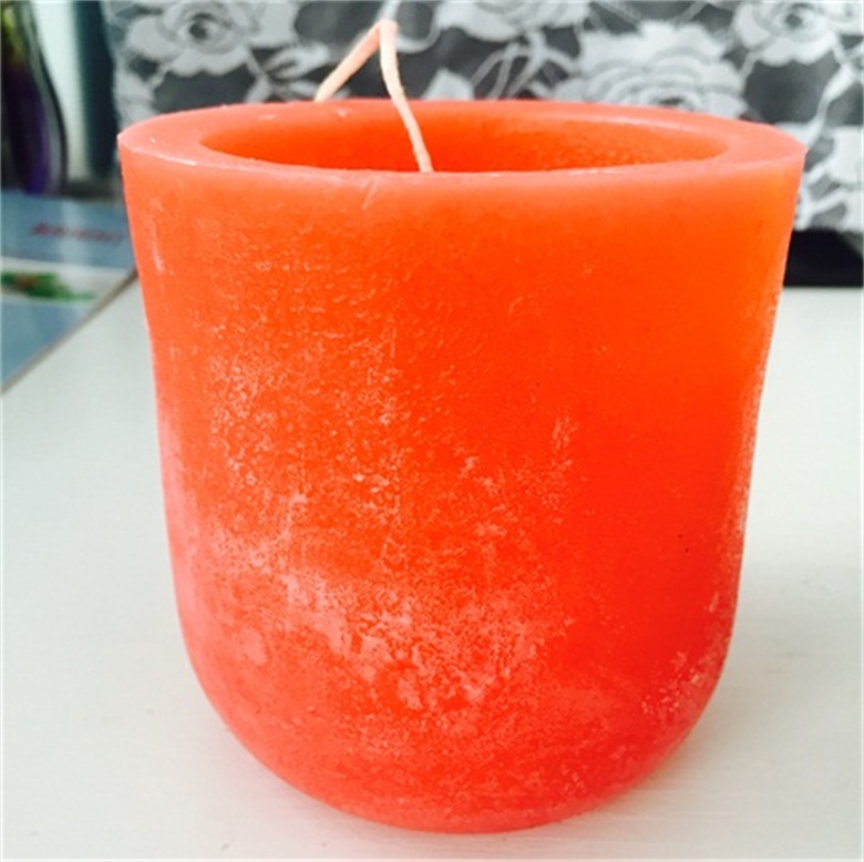 Long Burning Time Traveling Use Scented Concaved Top Craft Pillar Candle