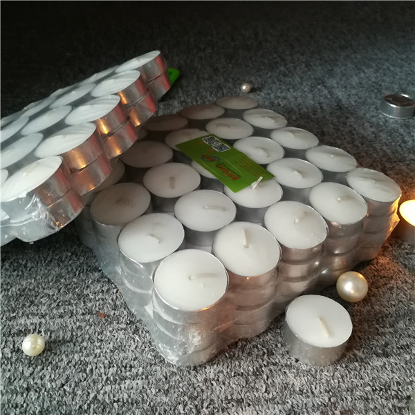 Cheap unscented white tea light candles 100 pack