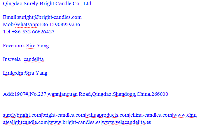 China factory SGS paraffin wax 23g tealight candles