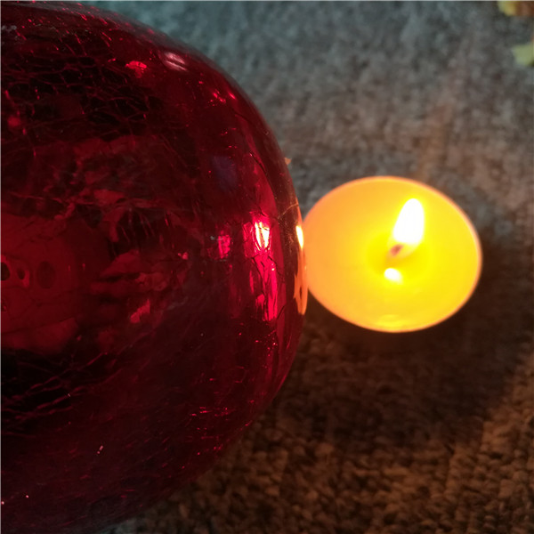 Red shaped glass candle jar holder home decoration wedding gift