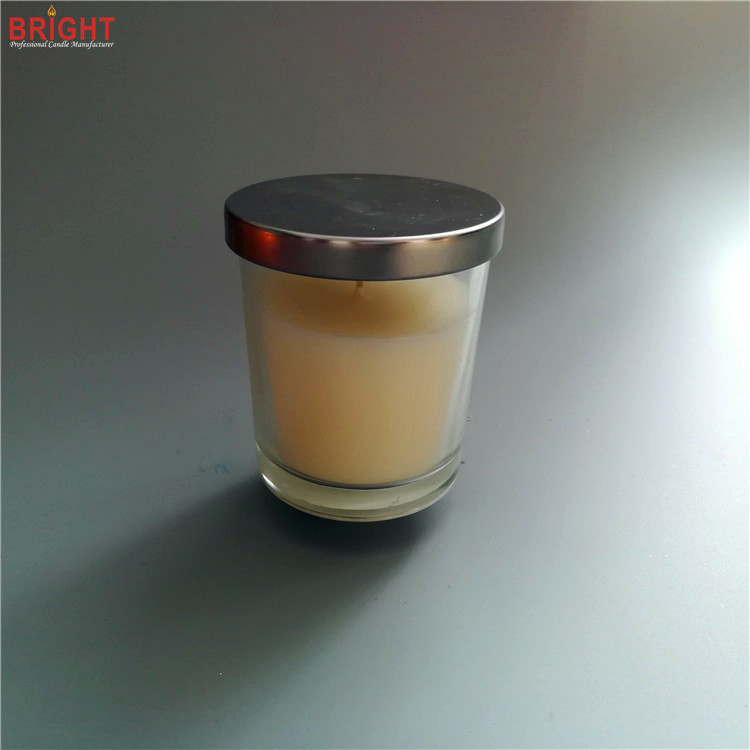 Metal lid decorative glass jar holder candles