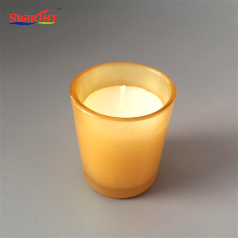 Laurel Christmas Decoration Gift Set Gold Glass Jar Candle