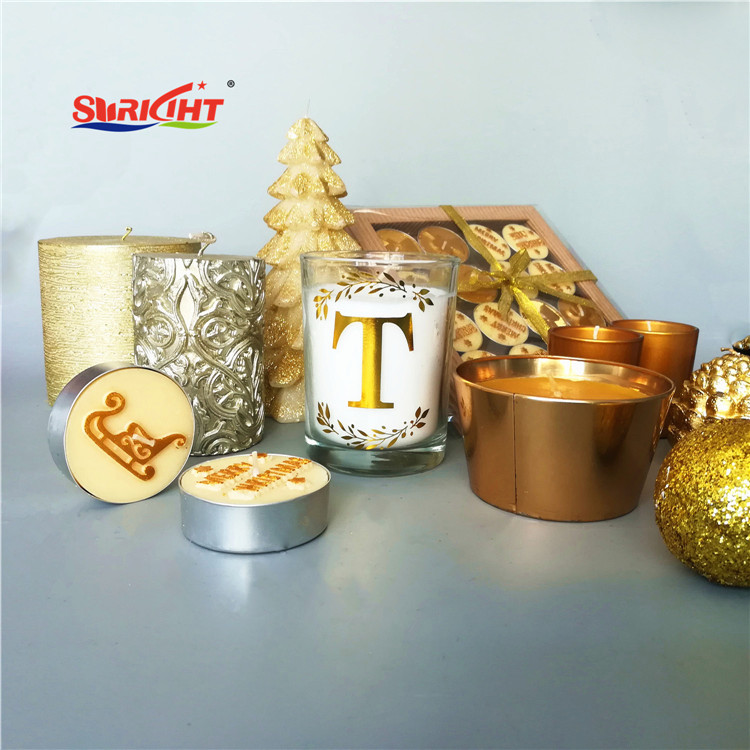 Gold Christmas Golden Custom Glitter Cheap Christmas Candle