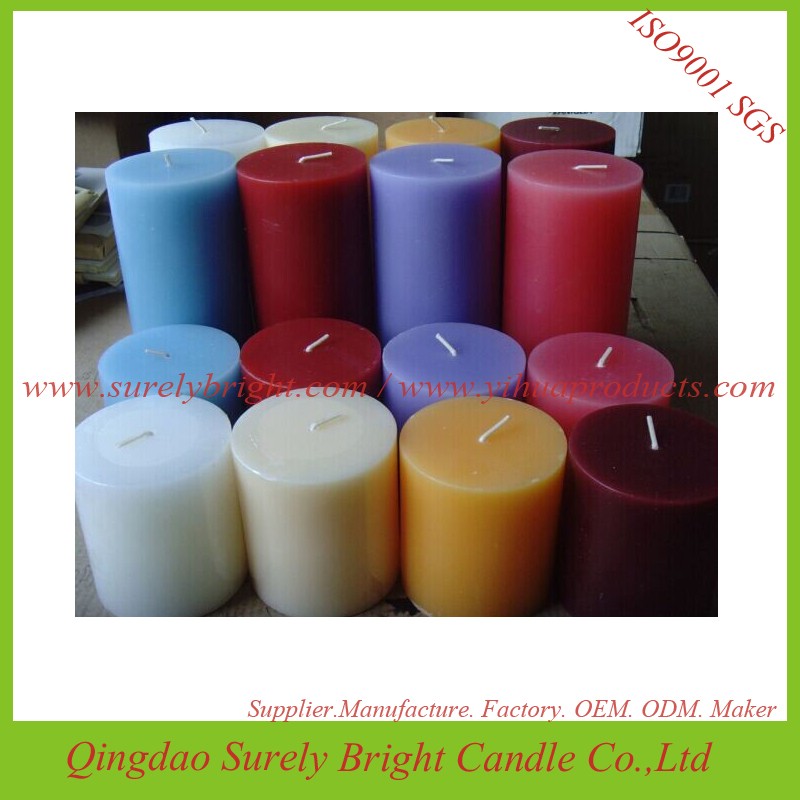 Smooth Household Color Scented Pillar Candles