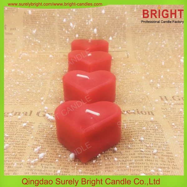 Valentine's Day Red Heart Gift Candles