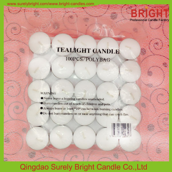 Factory Produce 50pcs 23g White Tealight Candle,