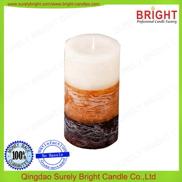 Candle Wholesale Color Scented Layered Pillar Candle