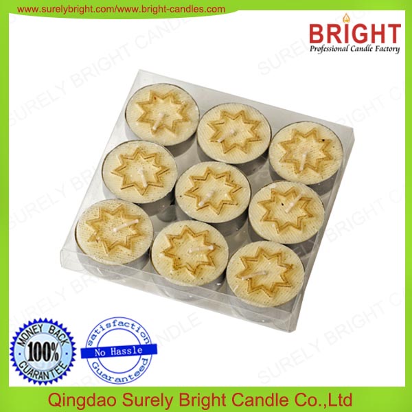 Gold Color Christmas Gift Packing Tealights