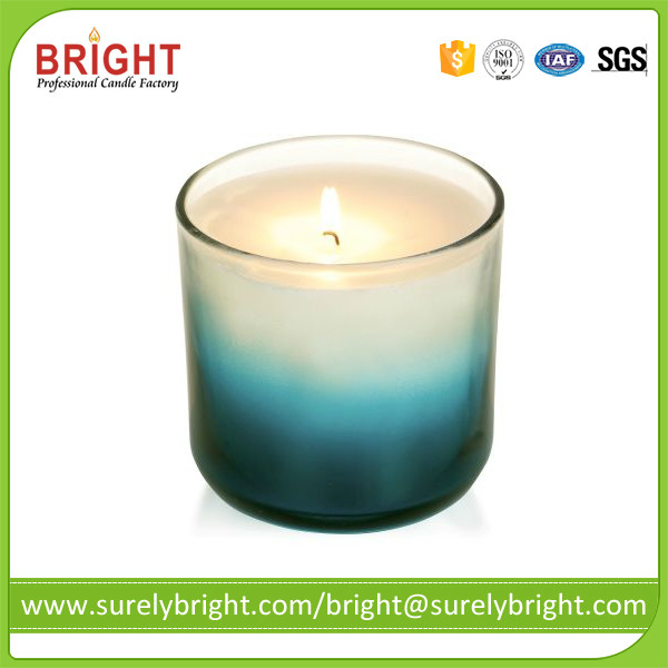 Gradient Color Beautiful Decorative Glass Jar Candles