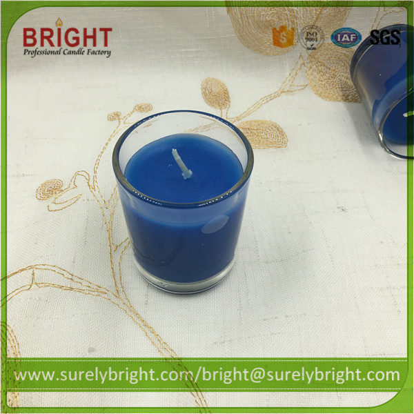 Ocean Aroma Blue Colored Glass Jar Candles Wholesale