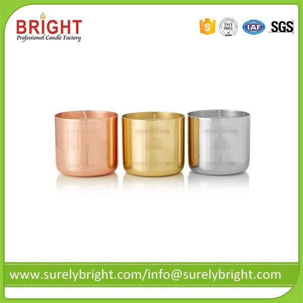 Alum with Copper Printing Laser Logo Cup Soy Wax Candles