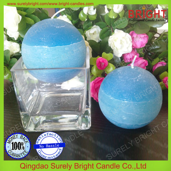 Decoration Used Gift Ball Shape Candles with Layer Colored