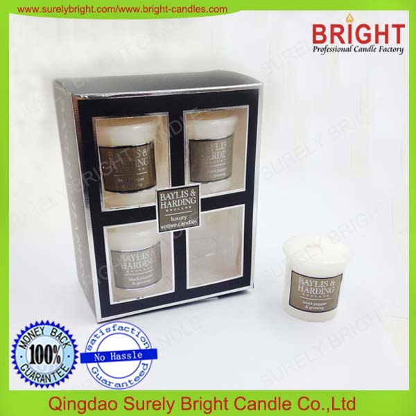 Paraffin Wax Material Non-toxic Tearless Gift Votive Candles Set