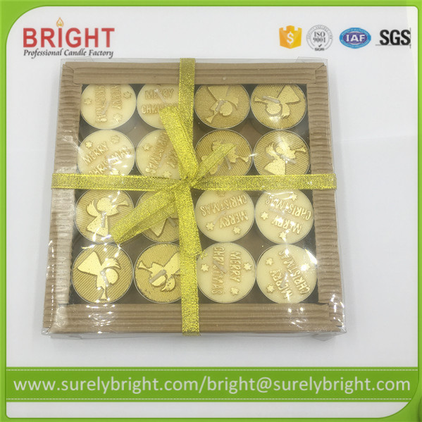 Christmas tealight candle gift packing for promotional use
