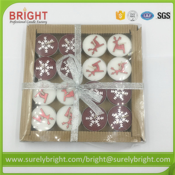 Christmas tealight candle gift packing for promotional use