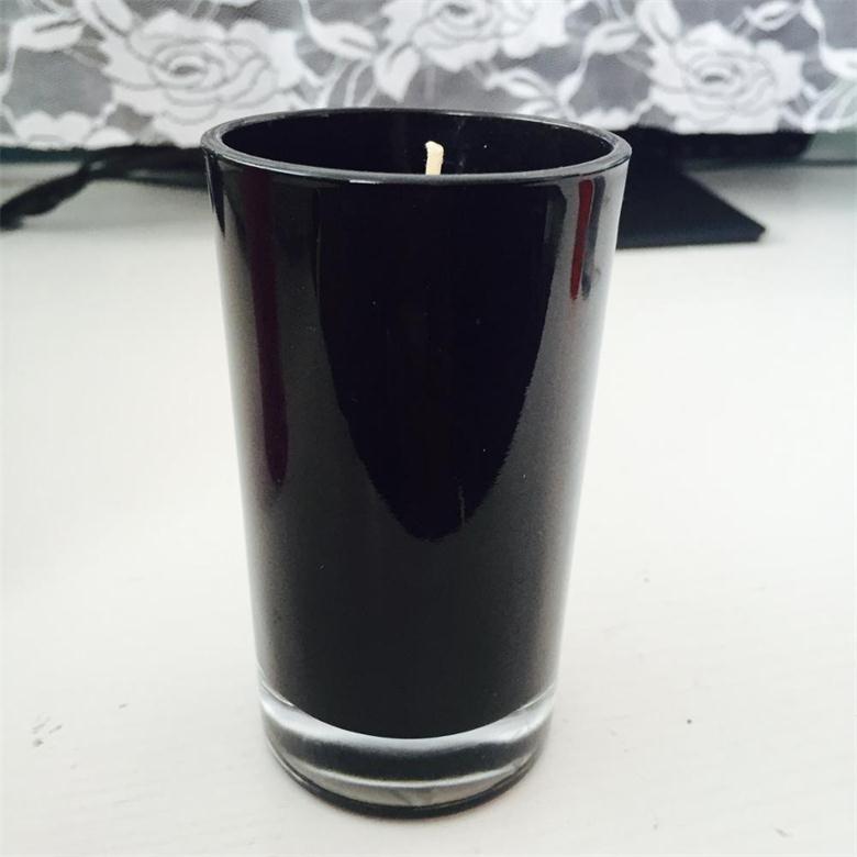 Black Inner Spraying Glass Jar with Scented Candle