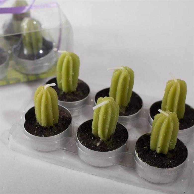 Cactus Shape Top Selling Paraffin Wax High Quality Art Craft Candle
