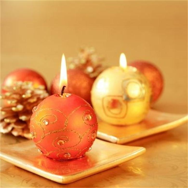 2017 Design Christmas Decoration Scented Craft Ball Candle