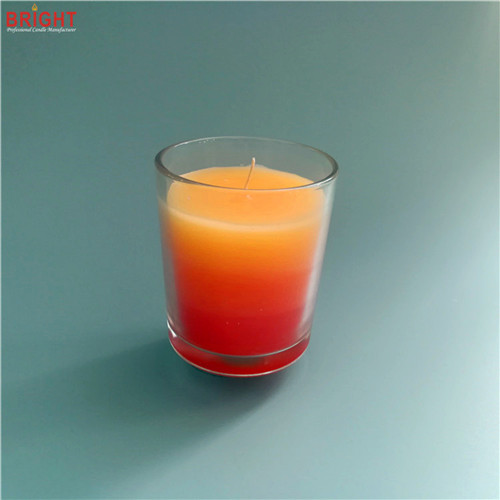 Unique decorative scented gradient color cheap jar candles