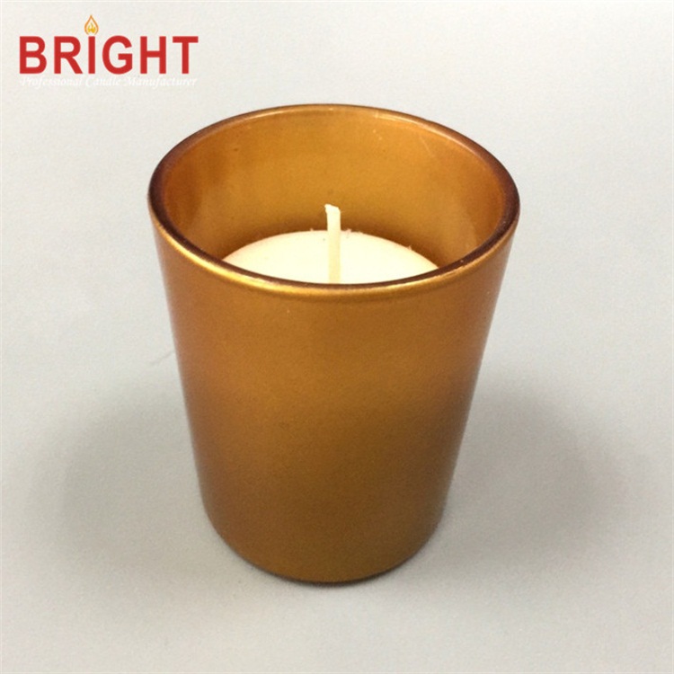 Gold Etched Hurricane Global Custom Gift Glass Jar Candle