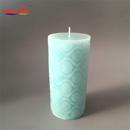 Decorative Carved Blue Gift Custom Scented Aromatic Candles