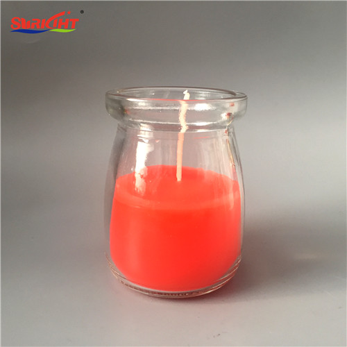 OEM Corporate Gift Set Decorative Custom Logo Red Aromatic Candle Gift in Bottle Glass