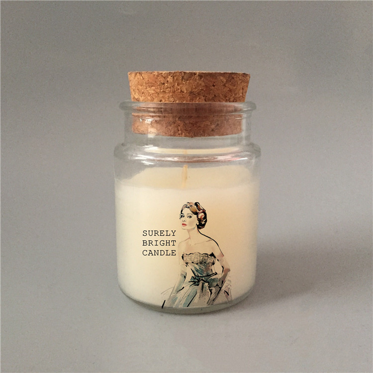Wood Cork Lid Glass Aromatic Natural Soy Corporate Gift Candle