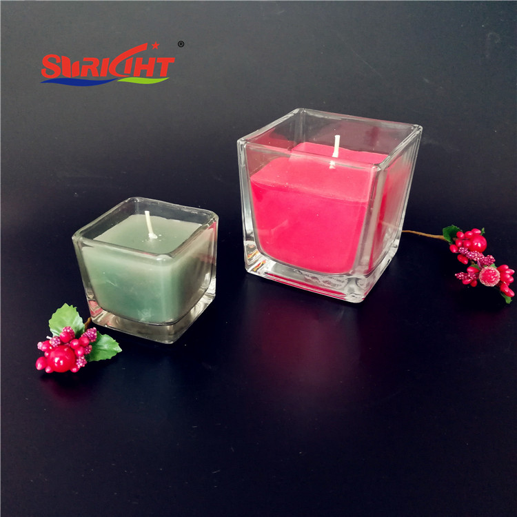 Giant Paraffin Wax Lavender Scented Red Glass Free OEM Candle