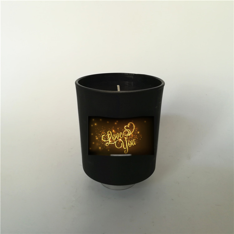 Custom Label Printing Glass Handmade Perfumed USA Esscial Oil Candle