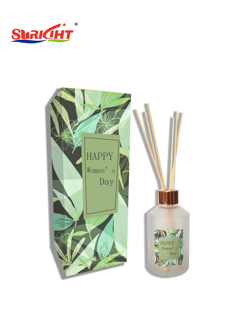Mother's Day customizable colour  box Clear Glass Jar Candle Diffuser Set