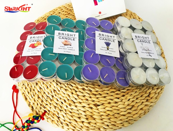 Factory supplied Auto Machine made colorful scented tealight candle