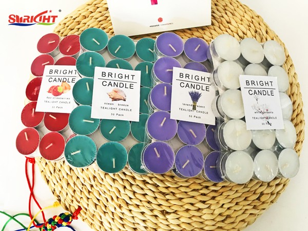 Factory supplied Auto Machine made colorful scented tealight candle