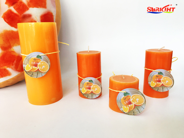 Private Label  Fruit  Scented Shape Pillar Candles