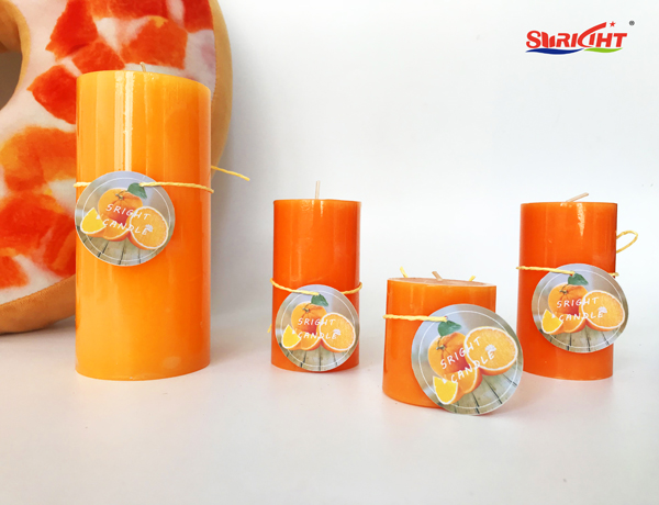 Private Label  Fruit  Scented Shape Pillar Candles