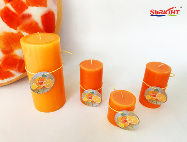 Private Label  Fruit  Scented Shape Pillar Candles