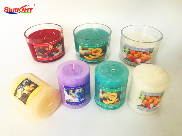 China Can Customize The Color Fruit Odor Effect Pillar Candle