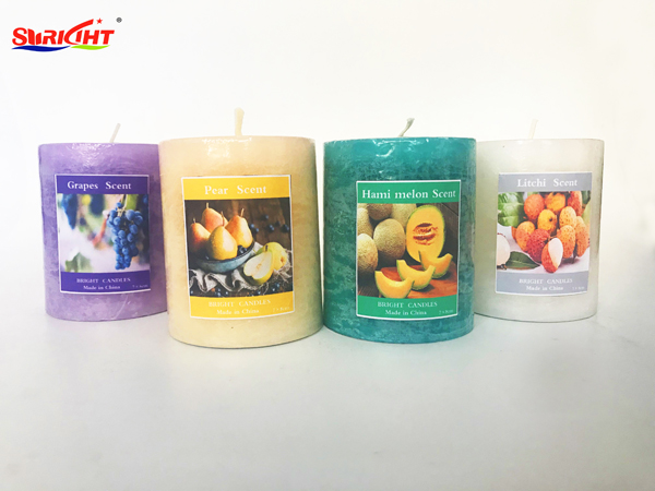 China Can Customize The Color Fruit Odor Effect Pillar Candle