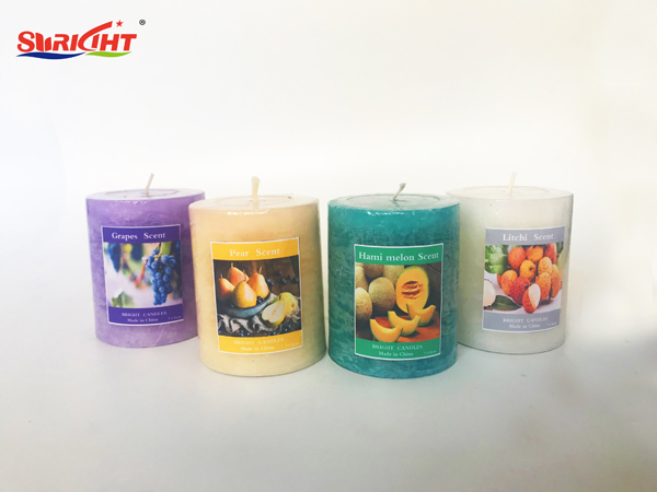 China Can Customize The Color Fruit Odor Effect Pillar Candle