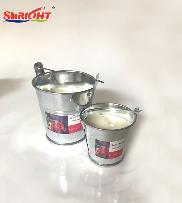 Bucket Shape Scented No Anti-dumping Duty Outdoor Candles