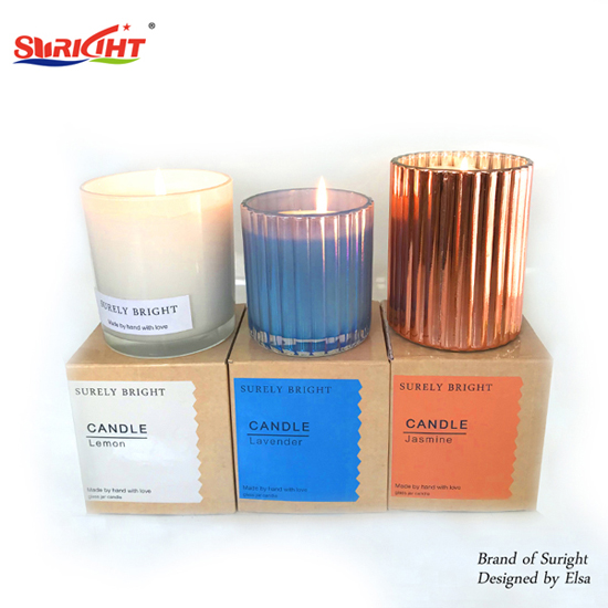 Brown Paper Wrapped Glass Soy Candle