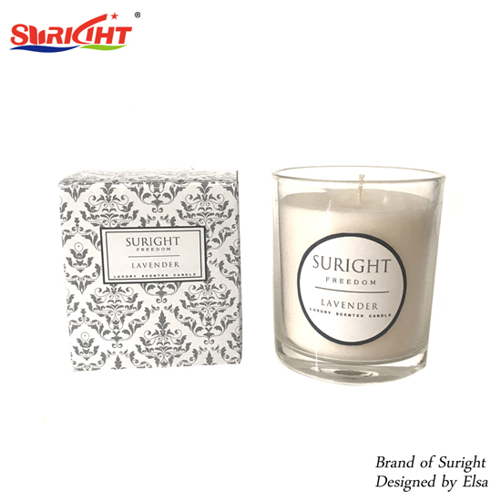 European Pattern Custom Logo Soy Candle Glass Luxury Scented Candles